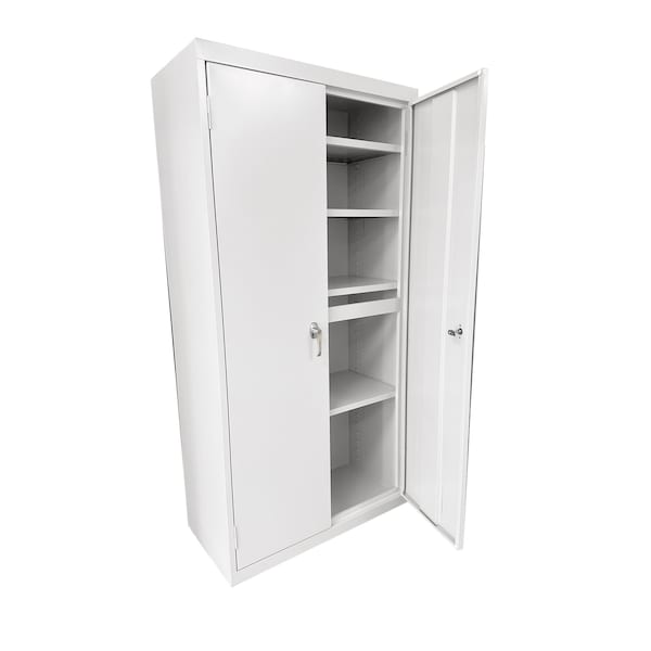Steel Cabinets Usa Storage Cabinet, 72 in H, 24 in W, White, 4 Shelves UA-241872-W - main